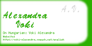 alexandra voki business card